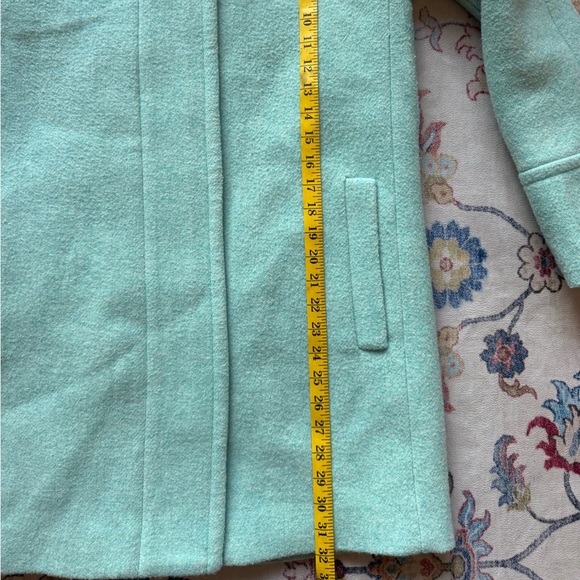J Crew Women’s City Coat Stadium Wool Blend Size 10 Mint Green Jacket Cocoon - Picture 8 of 8